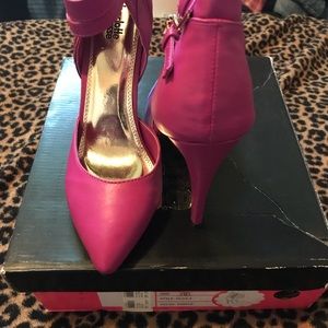 Purple pointy toe heels
